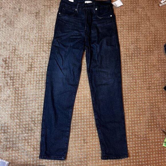 Good American Good Classic Skinnyish Gap Proof Size 4 Dark Rinse Denim Stretchy - Picture 1 of 9